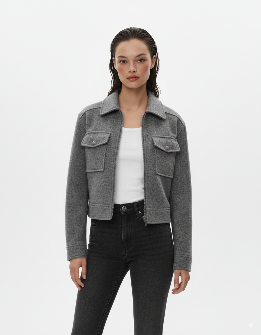 Zip Up Long Sleeve Jacket