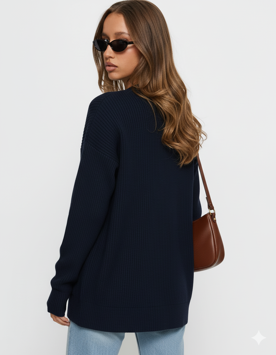 Pocketed Button Up Long Sleeve Cardigan