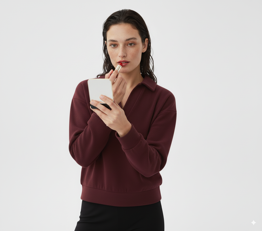 Umgee Linen Long Sleeves Elastic Hem Blouse