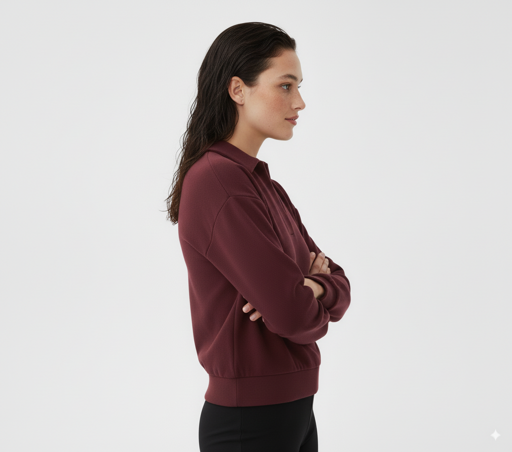 Umgee Linen Long Sleeves Elastic Hem Blouse