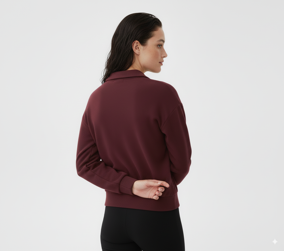 Umgee Linen Long Sleeves Elastic Hem Blouse