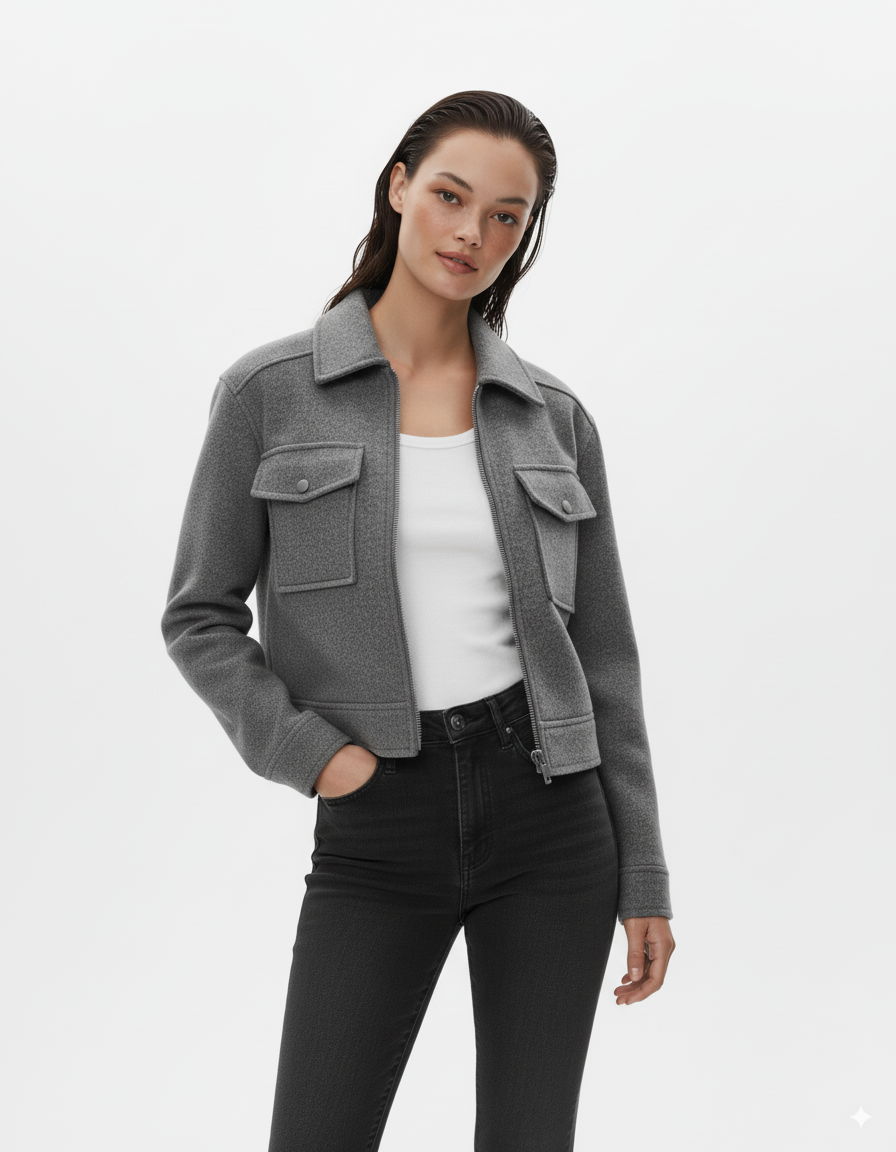 Zip Up Long Sleeve Jacket