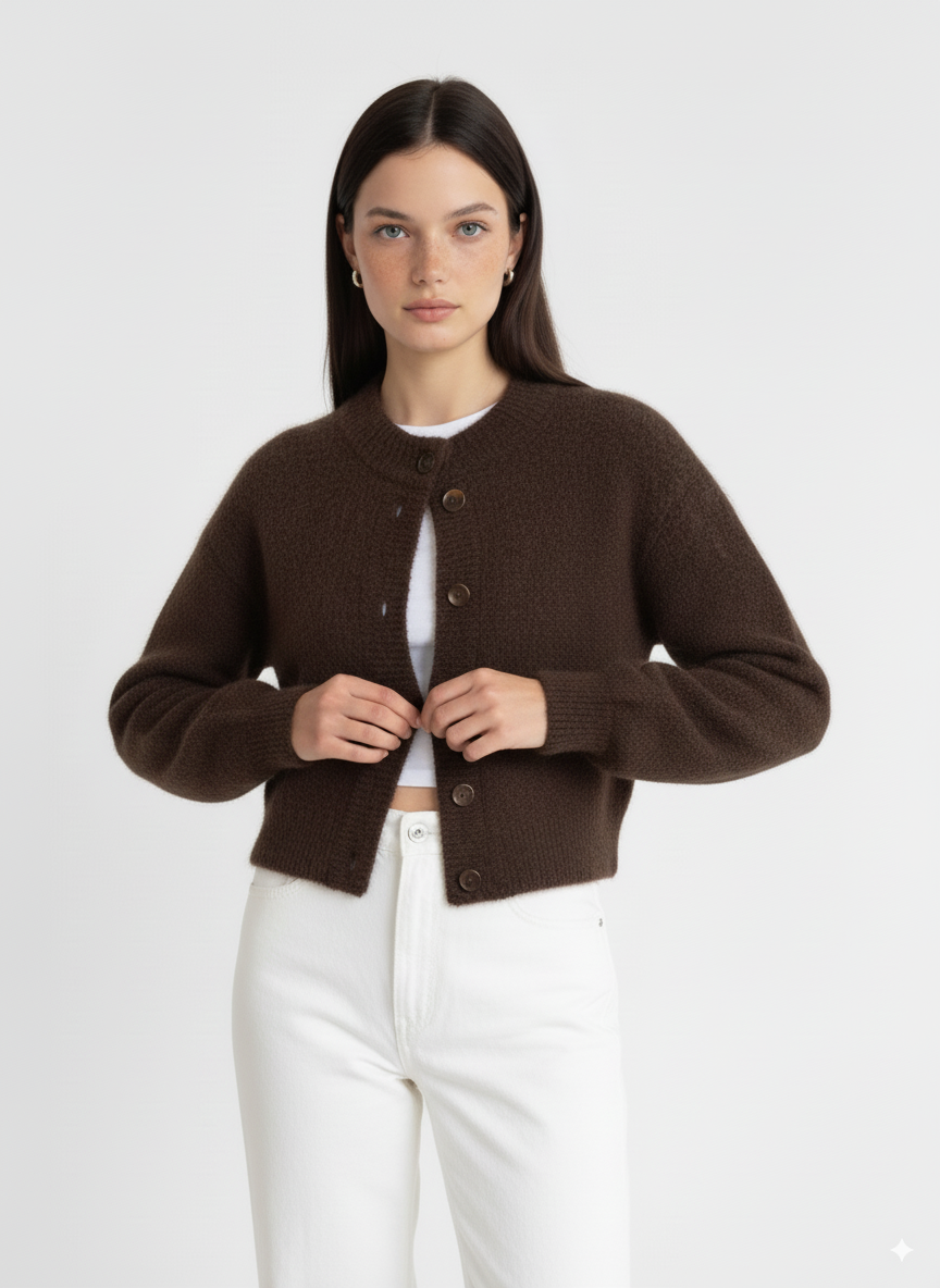 Button Down Long Sleeve Cardigan
