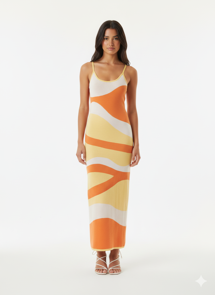 Spaghetti Strap Maxi Sweater Dress