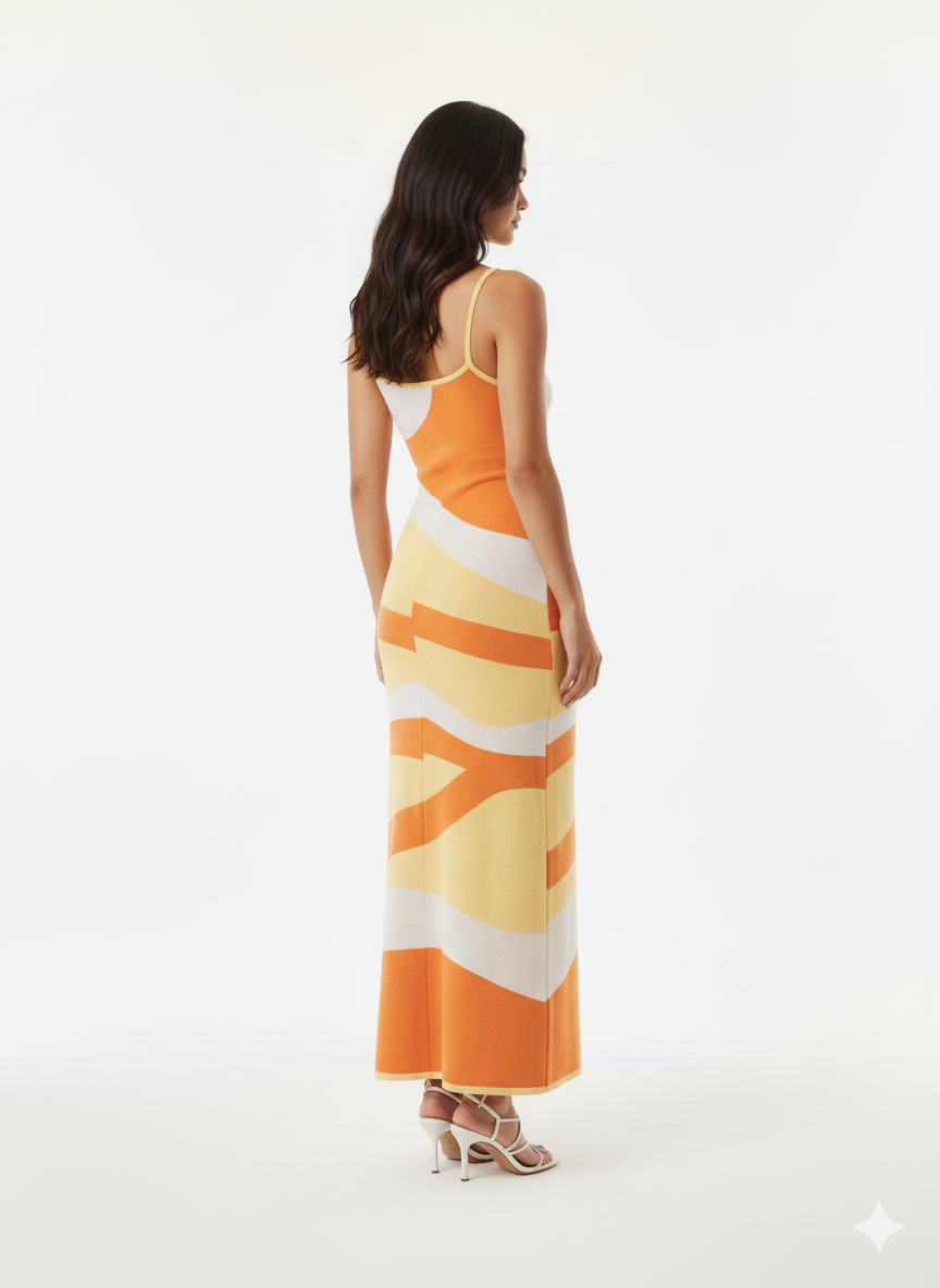 Spaghetti Strap Maxi Sweater Dress