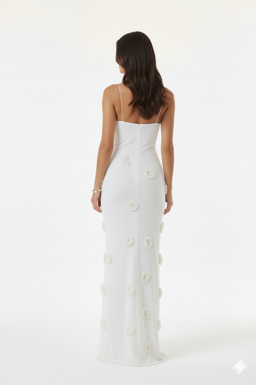 Flower Maxi Sweater Cami Dress