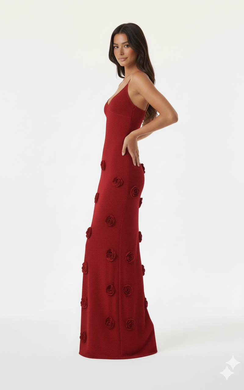 Flower Maxi Sweater Cami Dress