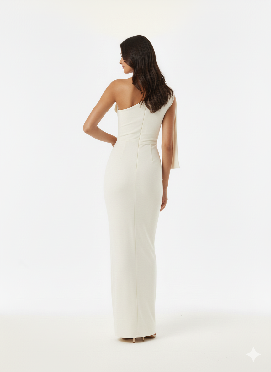 Asymmetrical Tied Sleeveless Maxi Dress
