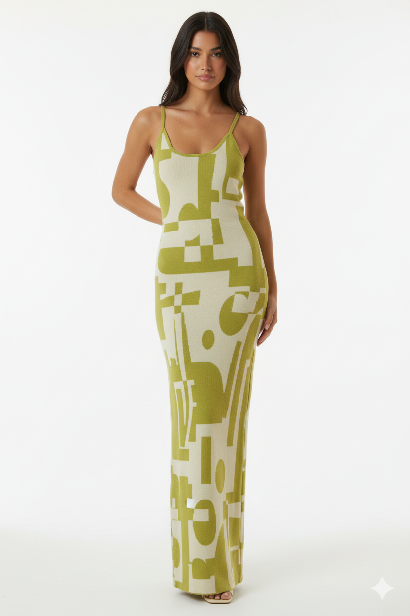 Spaghetti Strap Maxi Sweater Dress